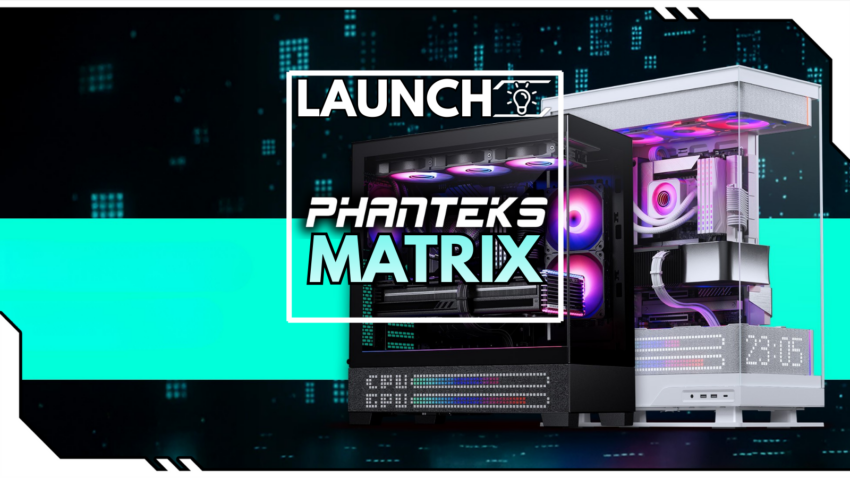 Phanteks Matrix Launch Blog Titelbild, mit zwei Phanteks PC-Gehäusen