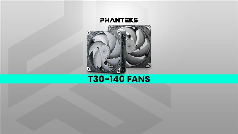 Phanteks T30-140 Beitragsbild für den Blog mit zwei Lüftern und schrift