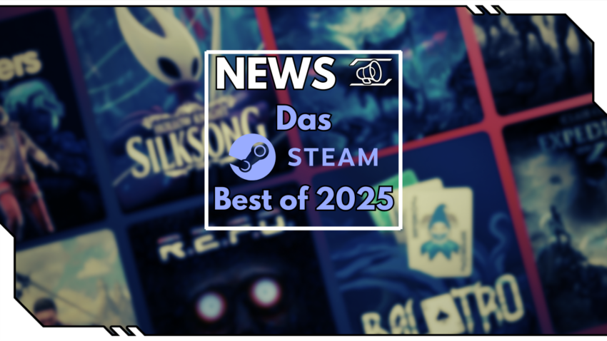 Das Steam Best of 2025, diverse Game-Banner im Hintergrund