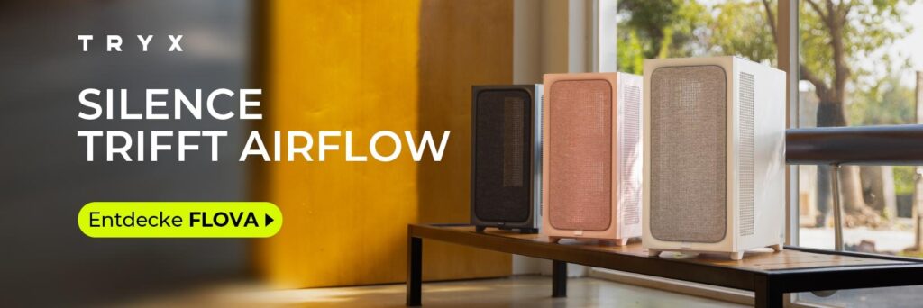 TRYX FLOVA F50 Midi-Tower Banner mit allen drei Varianten und Schrift