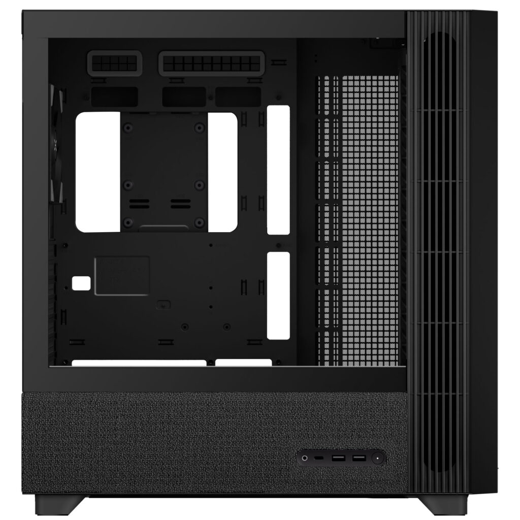 TRYX FLOVA F50 Midi-Tower von der Seite in schwarz