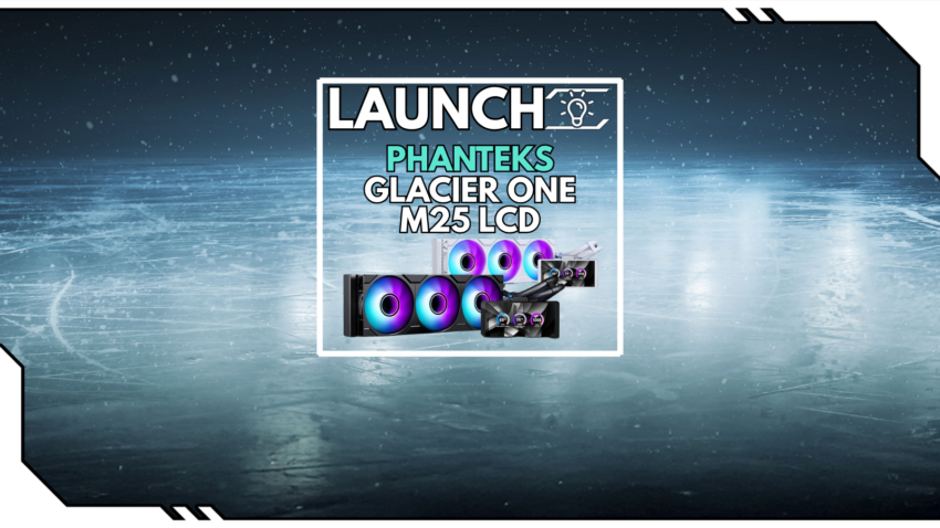 Phanteks GLACIER ONE M25 Launch Blog Beitragsbild mit beiden Versionen in schwarz und weiß