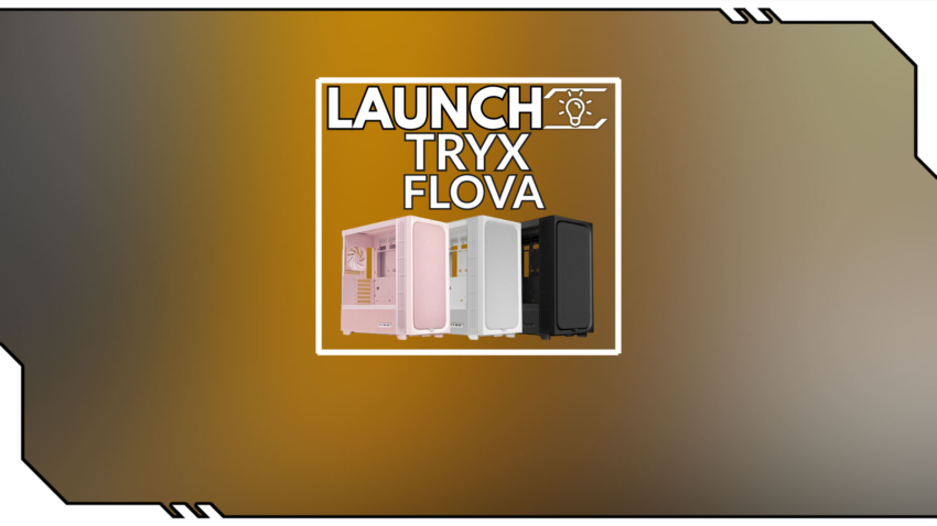 TRYX FLOVA F50 Midi-Tower Beitragsbild mit allen drei Varianten und Schrift