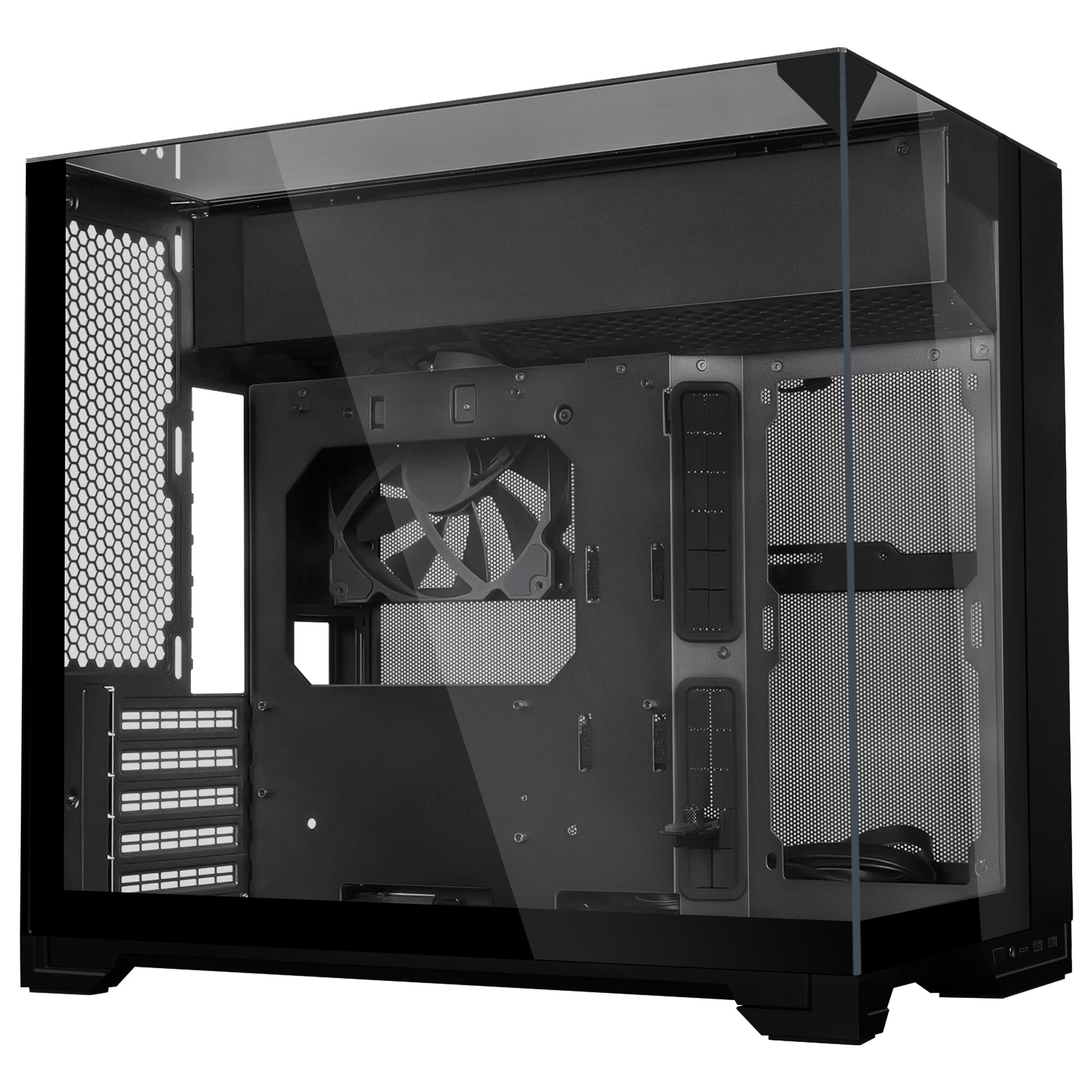 Lian Li O11 Vision-M Front und Seitenansicht ohne Hardware