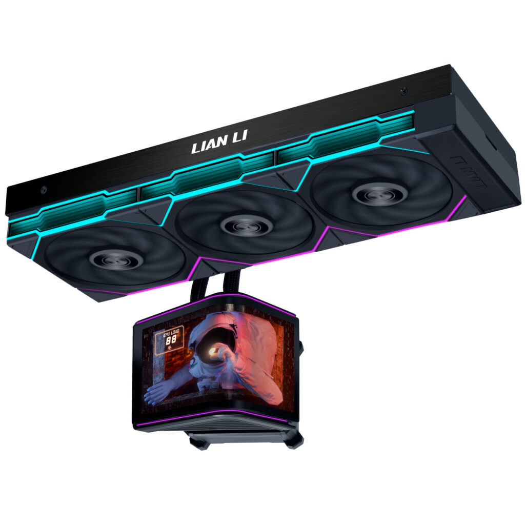 Lian Li HydroShift II OLED Curved 360TL in der Frontansicht