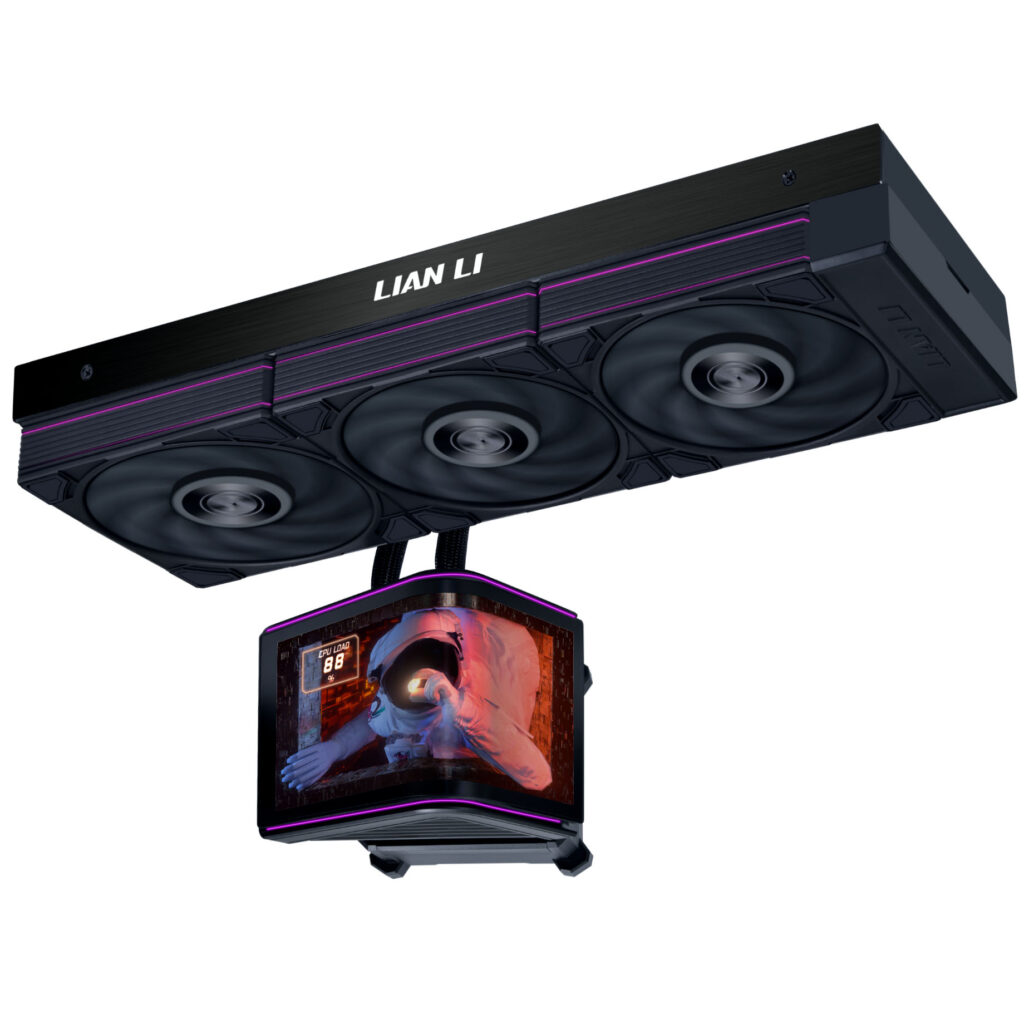 Lian Li HydroShift II OLED Curved 360P28 in der Frontansich