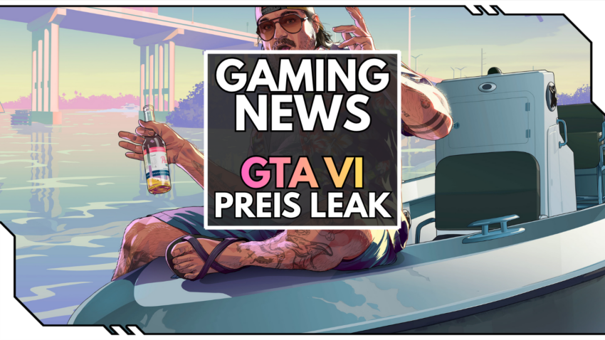 GTA 6 Preis Leaks Beitragsbild mit Figur im Hintergrund und Schrift im Vordergrund