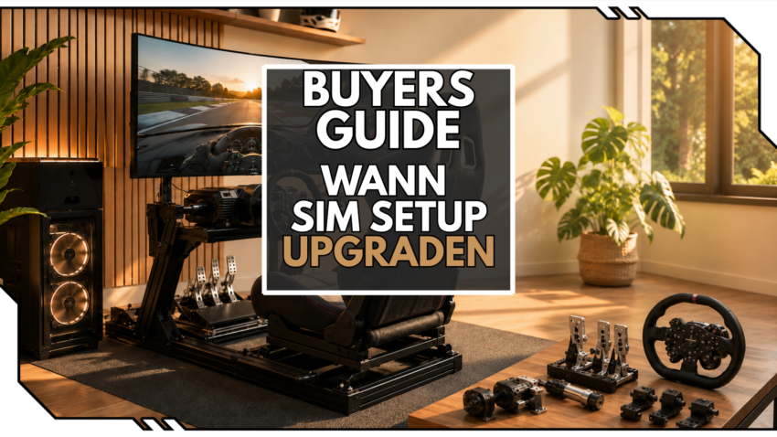 Sim Racing Setup in einem hellen Raum