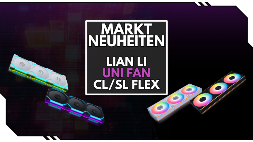 Beitragsbild UNI FAN FLEX CL/SL mit den beiden Lüftern und unklem Hintergrund