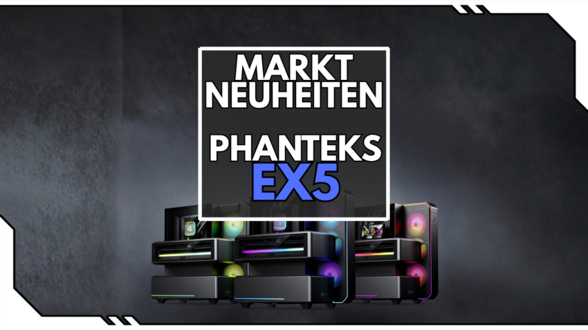 EX5 Launch Beitragsbild mit allen drei Gehäusen und Schrift