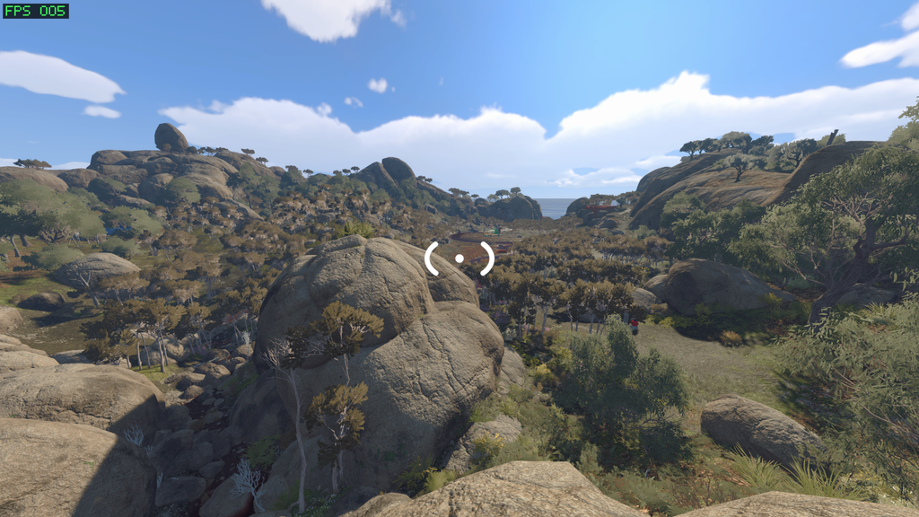 Ansicht von Landschaft in Big Walk ohne DLSS 5