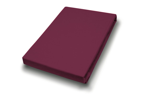 Spannbettlaken Jersey bordeaux in bordeaux aus Jersey