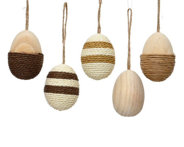 Hänger Osterei in mehrfarbig aus Holz