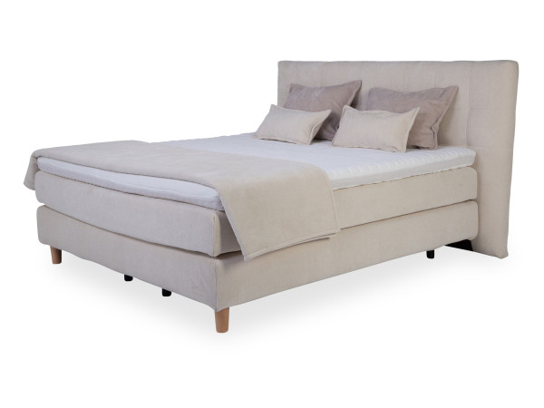 Boxspringbett SANSIBAR VINTERDAL in beige aus Stoff