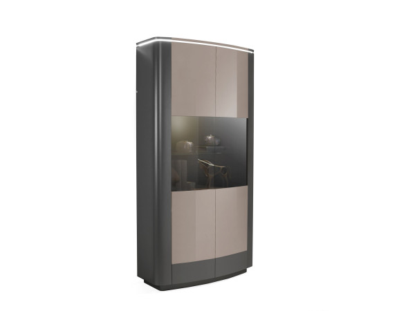 Vitrine DSIGN DANTARO in weiß aus Lack Hochglanz