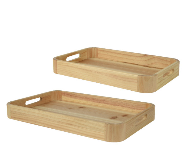 Tablett in beige aus Holz