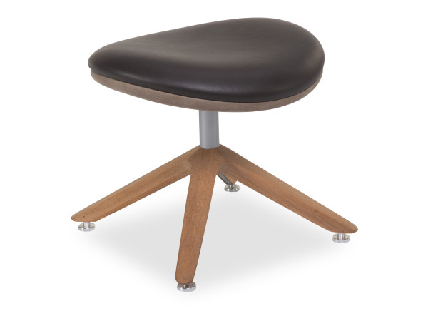 Hocker VALPIN in lt testa di moro aus Leder