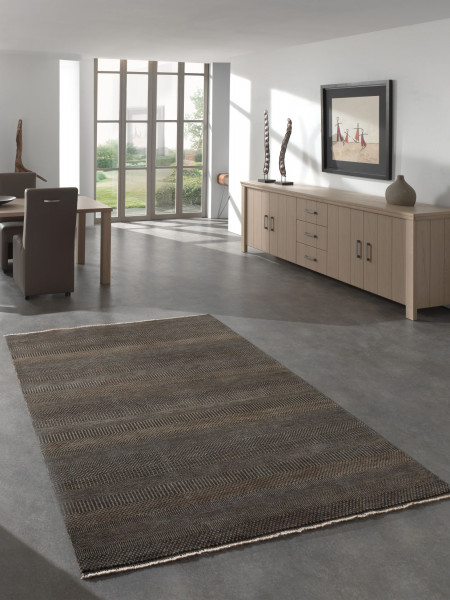 Teppich MISSONI in grau aus Schurwolle