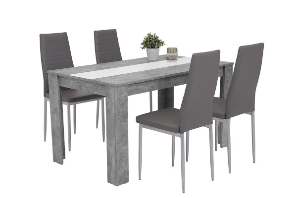 Tischgruppe HELENE I in mehrfarbig aus Materialmix