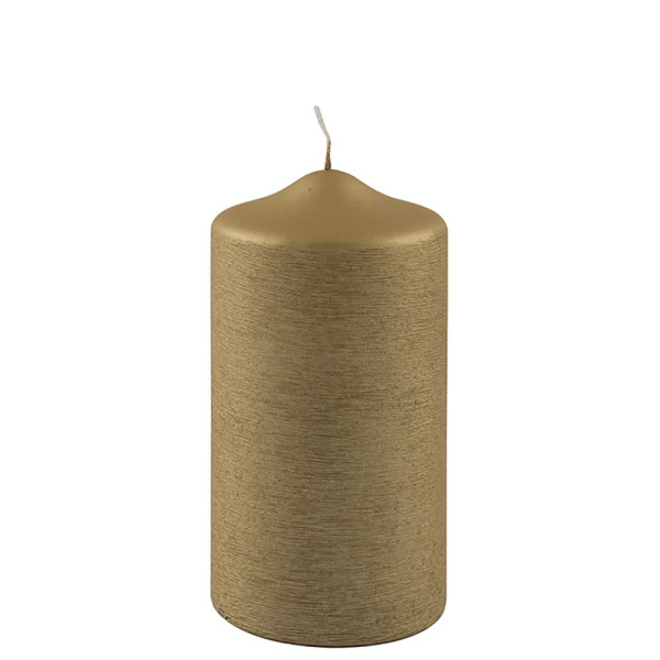Kerze CANDLE in goldfarben aus Wachs