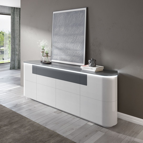 Sideboard DSIGN ESANO in weiß aus Lack Hochglanz