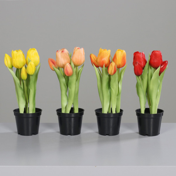 Kunstblume Tulpe in mehrfarbig aus Kunststoff