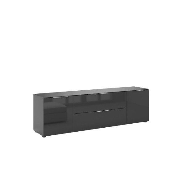 Lowboard HARPER MEDINA in anthrazit aus Glas