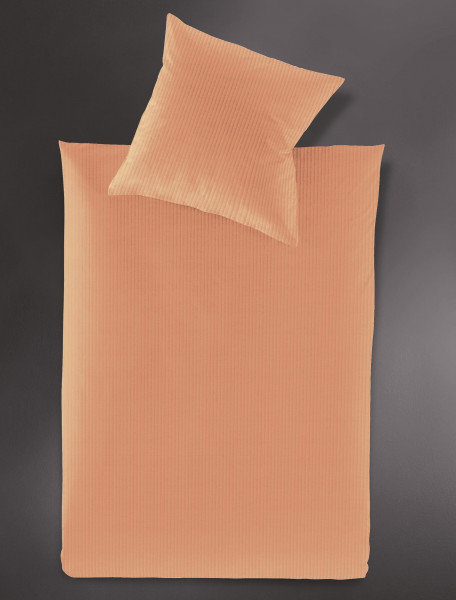 Bettwäsche LUMEN Jersey in orange aus Baumwolle