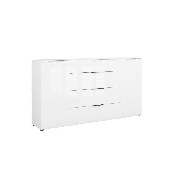 Kommode HARPER MEDINA in weiß aus Glas