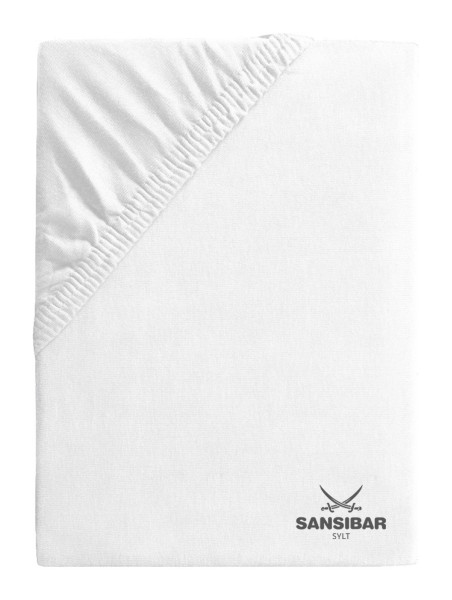 Topperbezug SANSIBAR Jersey in weiß aus Mischgewebe