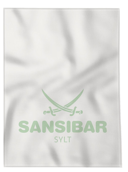 Wohndecke SANSIBAR weiß/grün in weiß aus Polyester