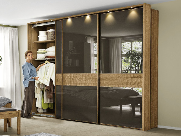 Kleiderschrank MONDO PAOLO in Eiche aus Teilmassiv