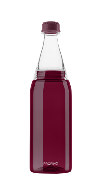 Trinkflasche PROFINO SPARKLE in burgund aus Titan