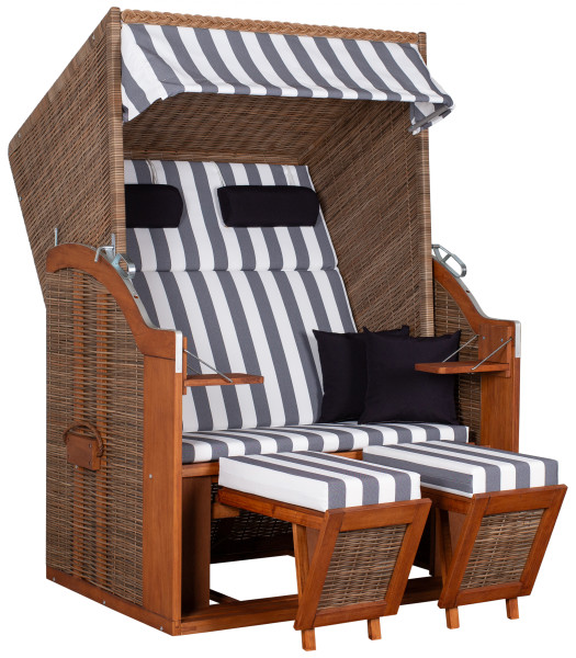 Strandkorb STANDARD in braun aus Pinie