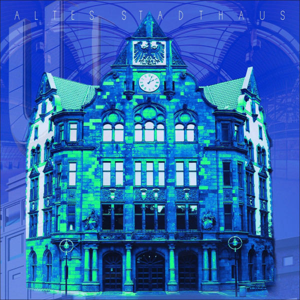 Aludibondbild DORTMUND in bunt aus Aluminium