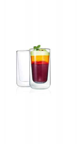 Latte-Macchiatoglas-Set NERO in klar aus Glas