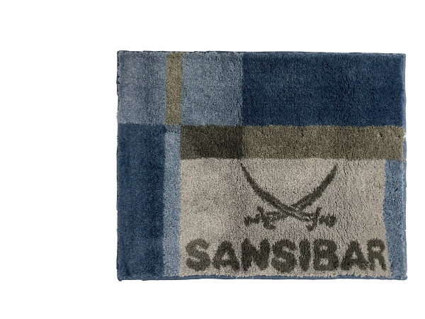 Badematte SANSIBAR in blau aus Polyacryl