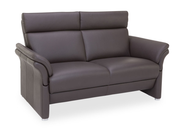 Sofa 2 Sitzer GOMERA in dunkelbraun aus Leder