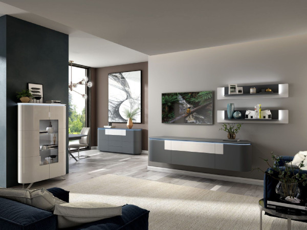 Sideboard DSIGN ESANO in grau aus Lack
