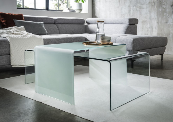 Couchtisch Set Chaves in Glas aus Glas