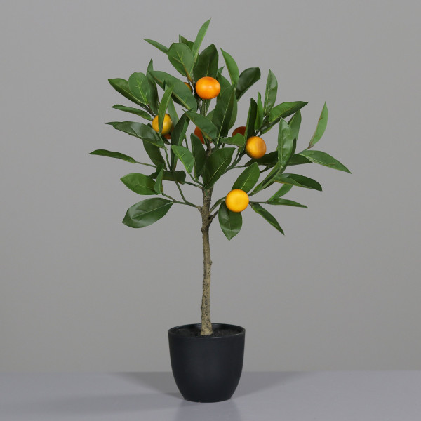 Kunstpflanze Mandarinenbaum in grün/orange aus Kunststoff