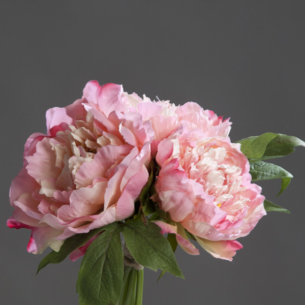 Kunstblume Päonienbouquet in rosa aus Kunststoff
