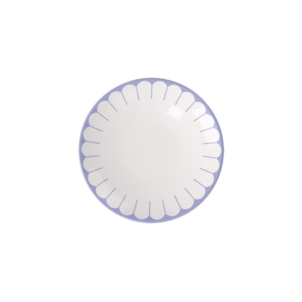 Frühstücksteller FLEUR in blau aus Bone China