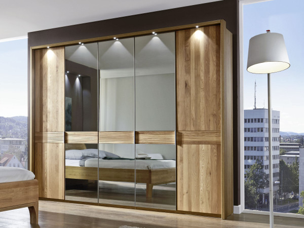 Kleiderschrank MONDO PAOLO in Erle aus Teilmassiv