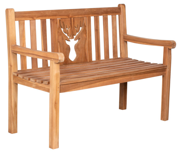 Gartenbank WOODIE HIRSCH in teak aus Teak