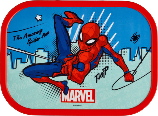 Brotdose SPIDERMAN in blau aus Kunststoff