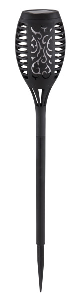 Solarleuchten-Set in schwarz aus Kunststoff