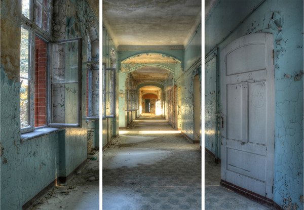 Akustikbild LOST PLACE FLUR 1 in mehrfarbig aus Materialmix