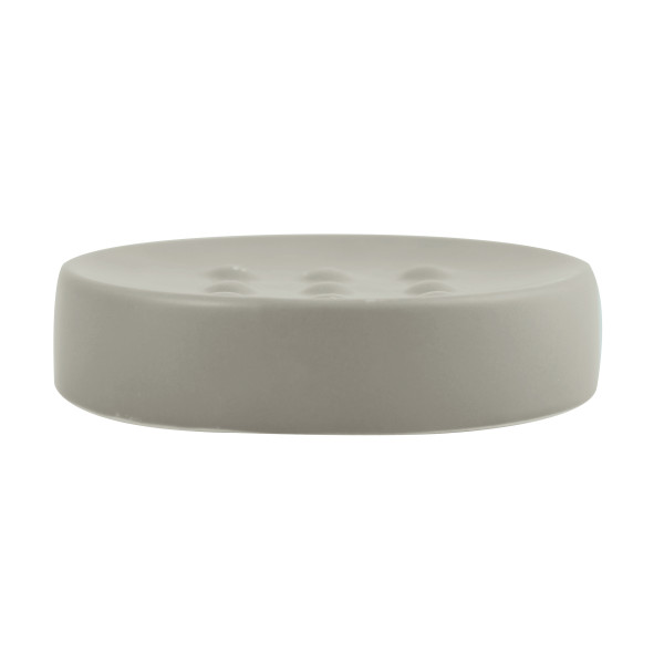Seifenschale TUBE in taupe aus Keramik