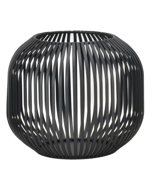 Laterne/Windlicht LUNARO in schwarz aus Metall